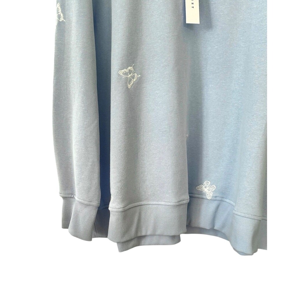 Jane & Delancey Women's Embroidered Pullover Top Long Sleeve Plus Size 2X Blue - Picture 5 of 8